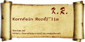 Kornfein Rozália névjegykártya